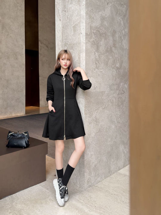 Louis NEW hooded zip-upsweatshirt dress