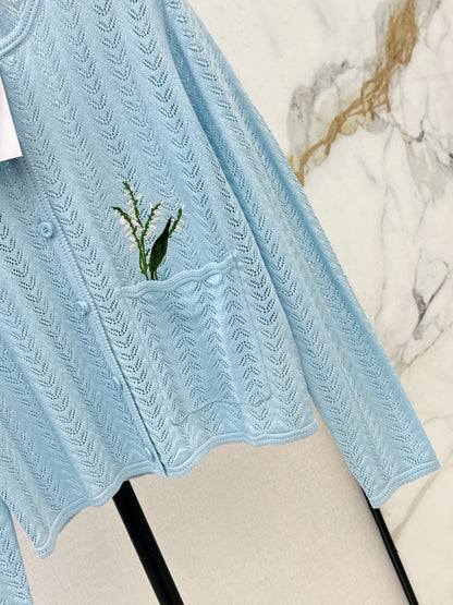 CD NEW hollow knitted cardigan