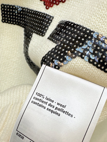 Chan NEW Sequined knitted sweater