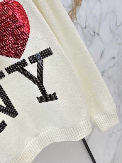 Chan NEW Sequined knitted sweater