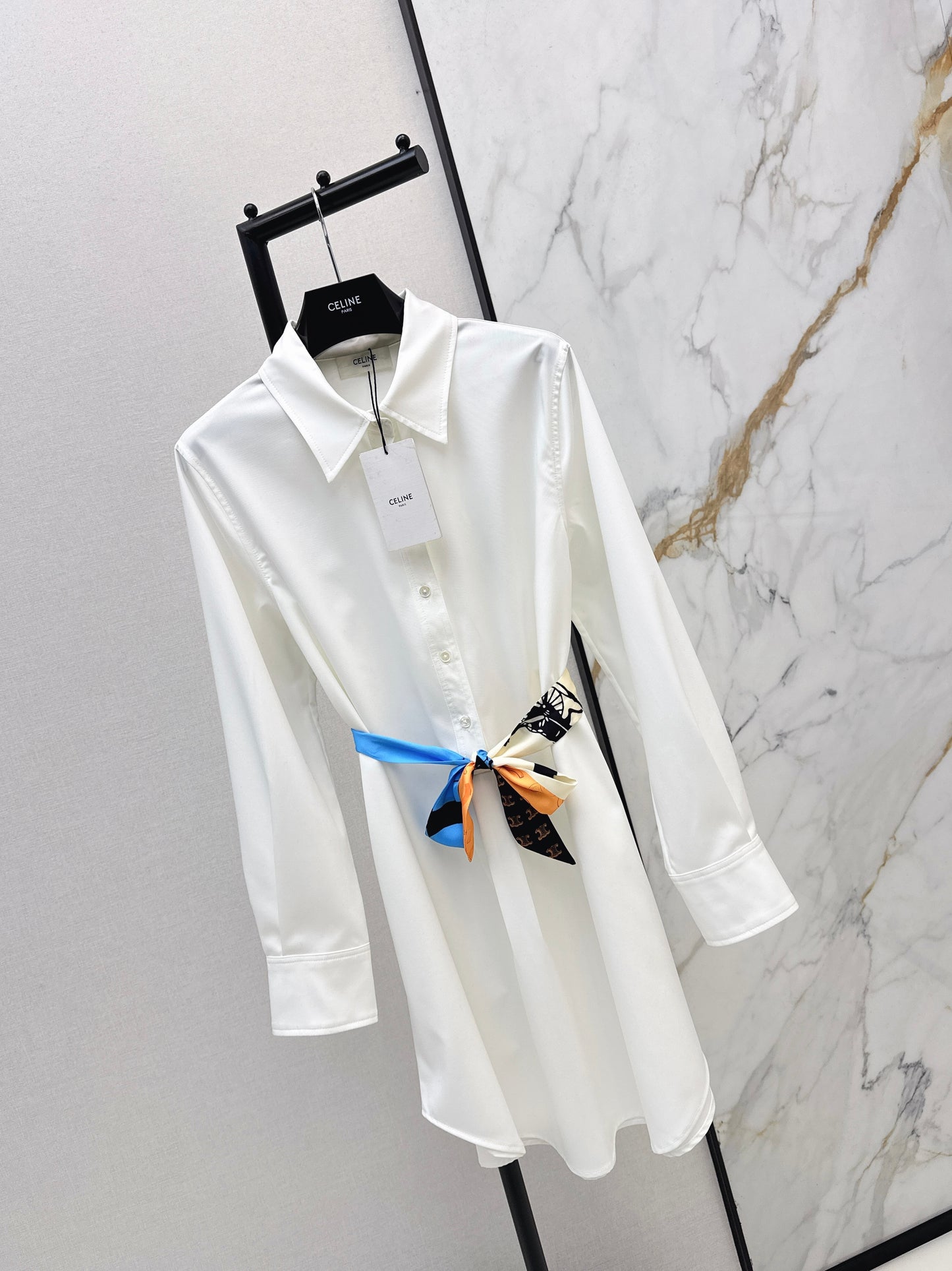 Celi NEW scarf-detail shirt dress