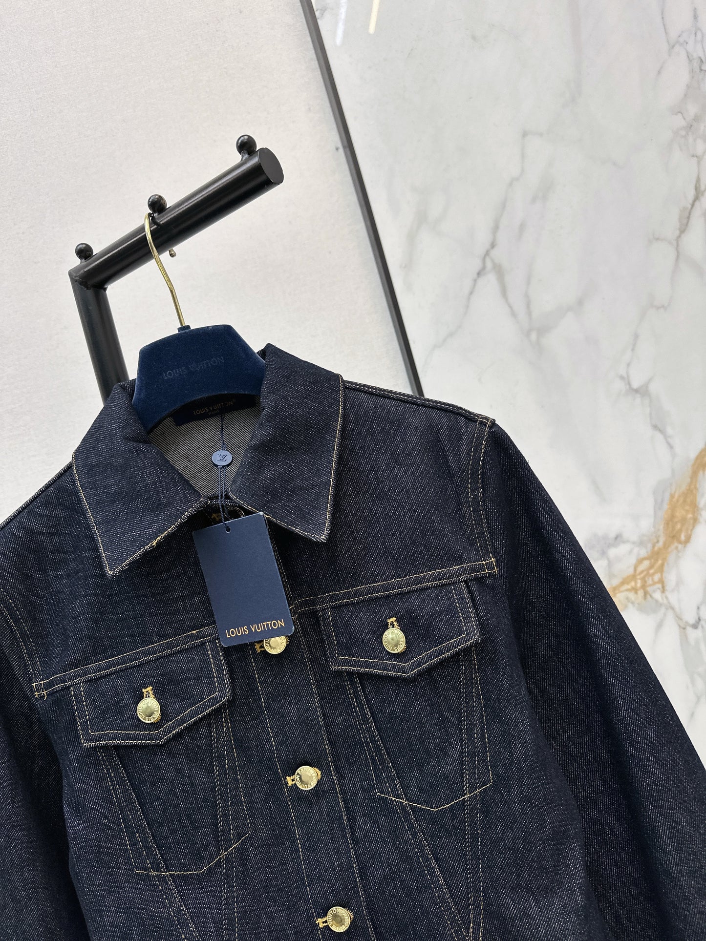 Louis NEW cinched-waist denim jacket