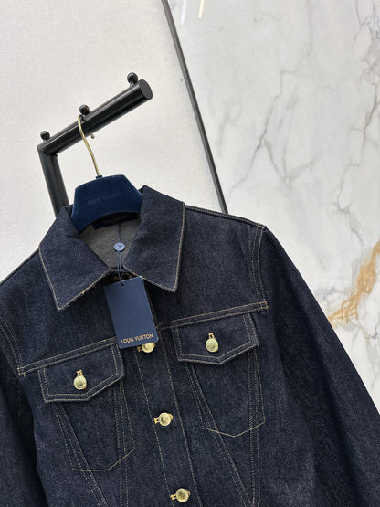 Louis NEW cinched-waist denim jacket