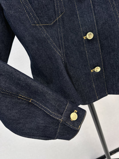 Louis NEW cinched-waist denim jacket