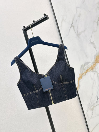 Louis NE zip-up denim vest