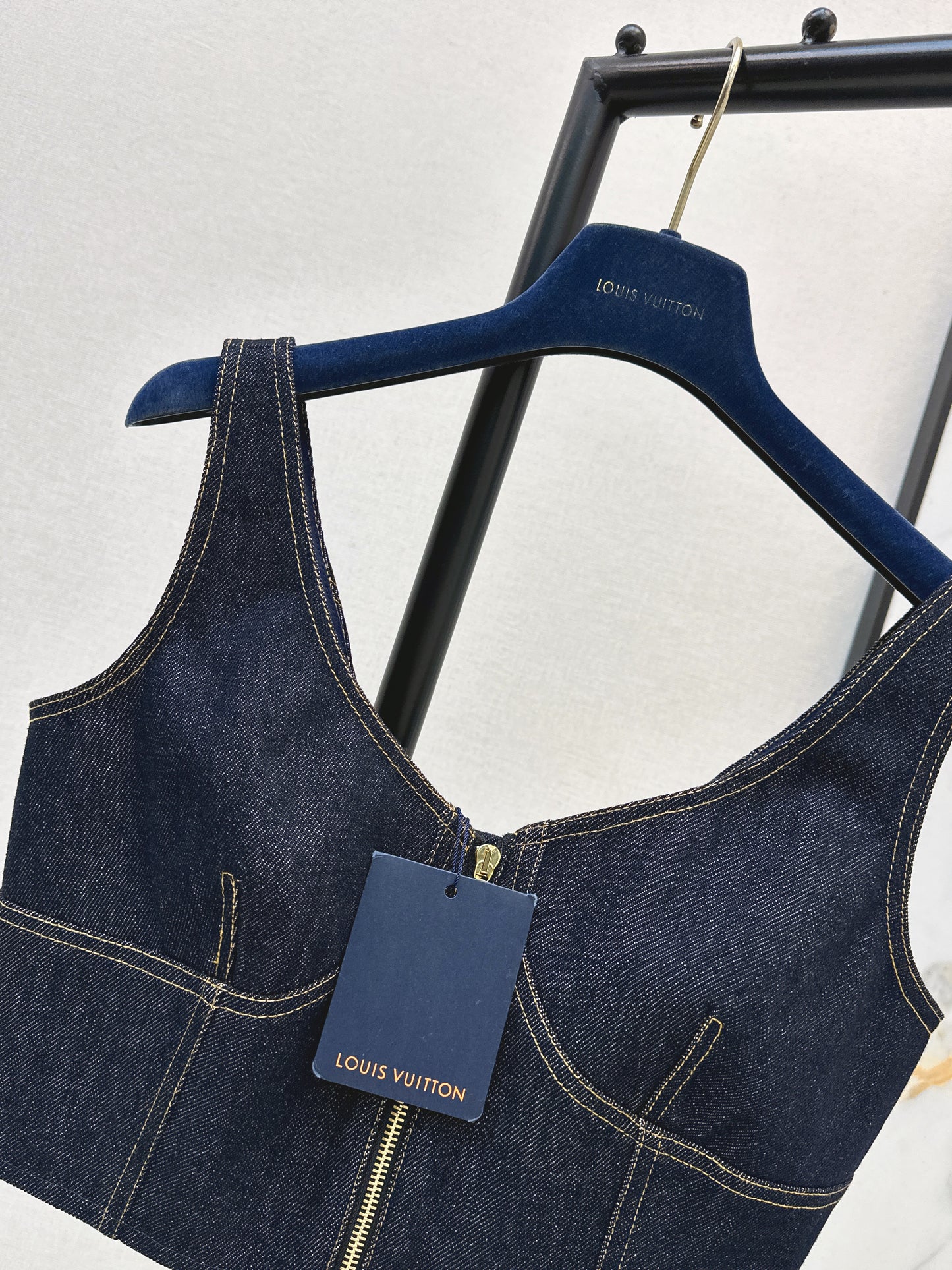 Louis NE zip-up denim vest