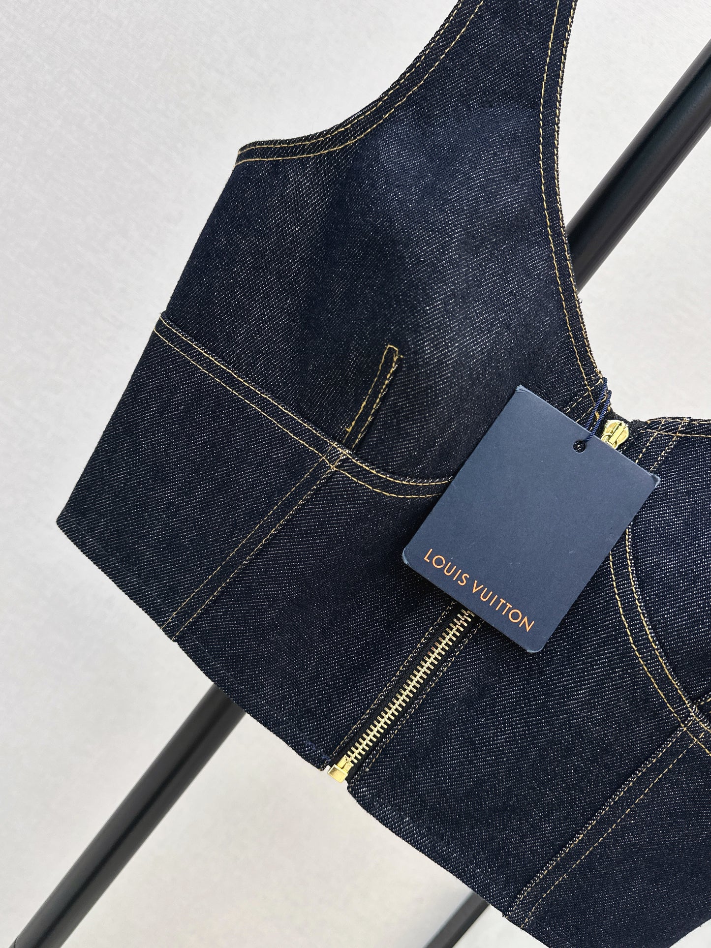 Louis NE zip-up denim vest