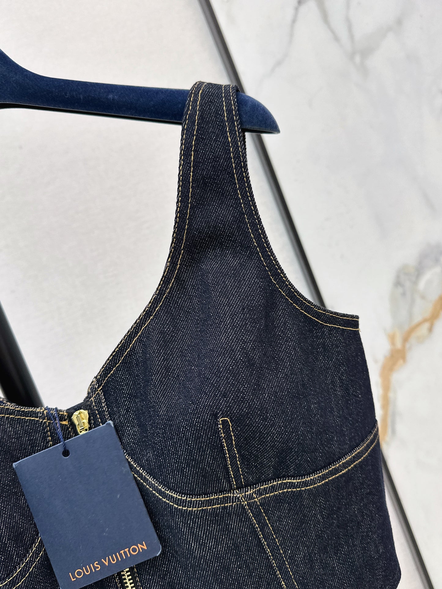 Louis NE zip-up denim vest