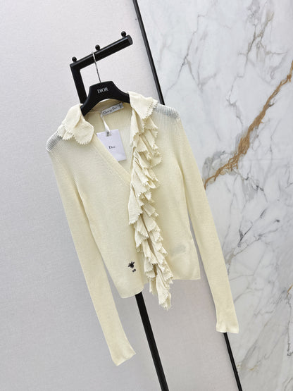 CD NEW detachable lace collar cardigan
