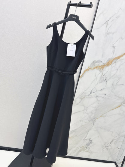 CD NEW classic sleeveless belted dress