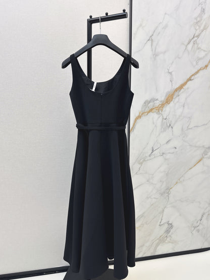 CD NEW classic sleeveless belted dress