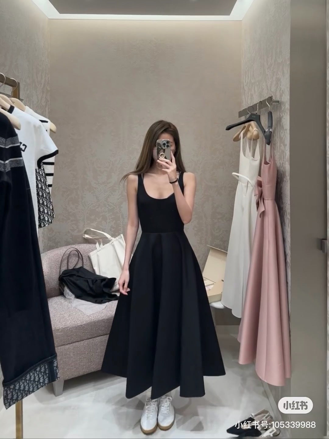 CD NEW classic sleeveless belted dress