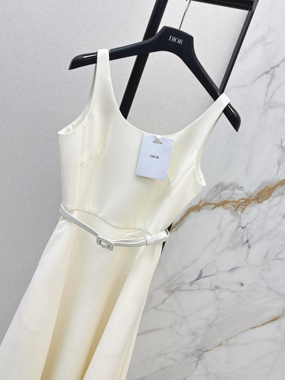 CD NEW classic sleeveless belted dress
