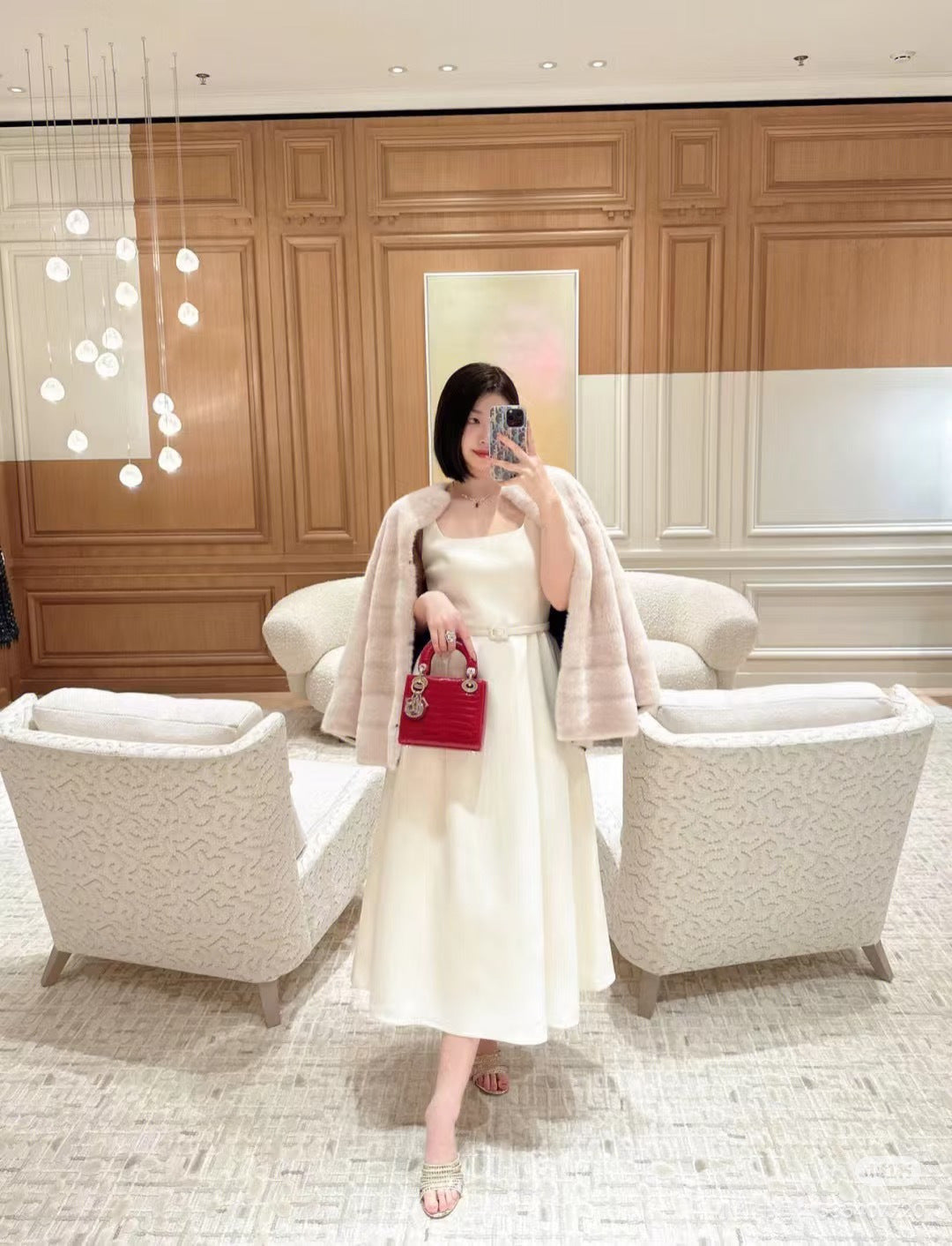 CD NEW classic sleeveless belted dress