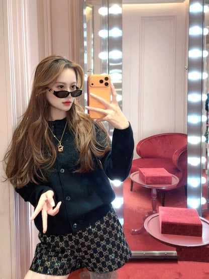 Guc NEW rhinestone cardigan