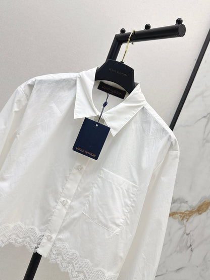Louis NEW lace trim shirts