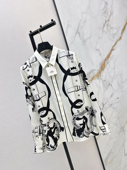 Herm NEW print silk shirts