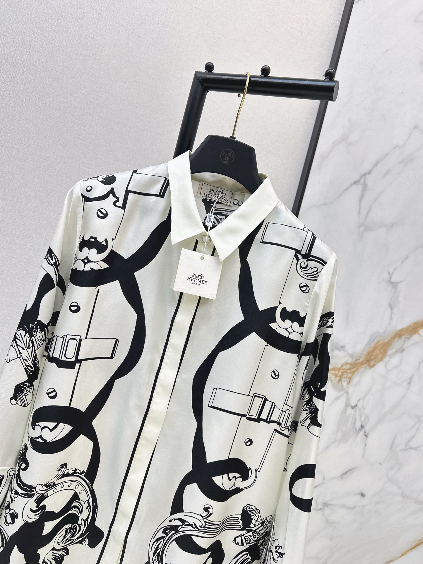 Herm NEW print silk shirts