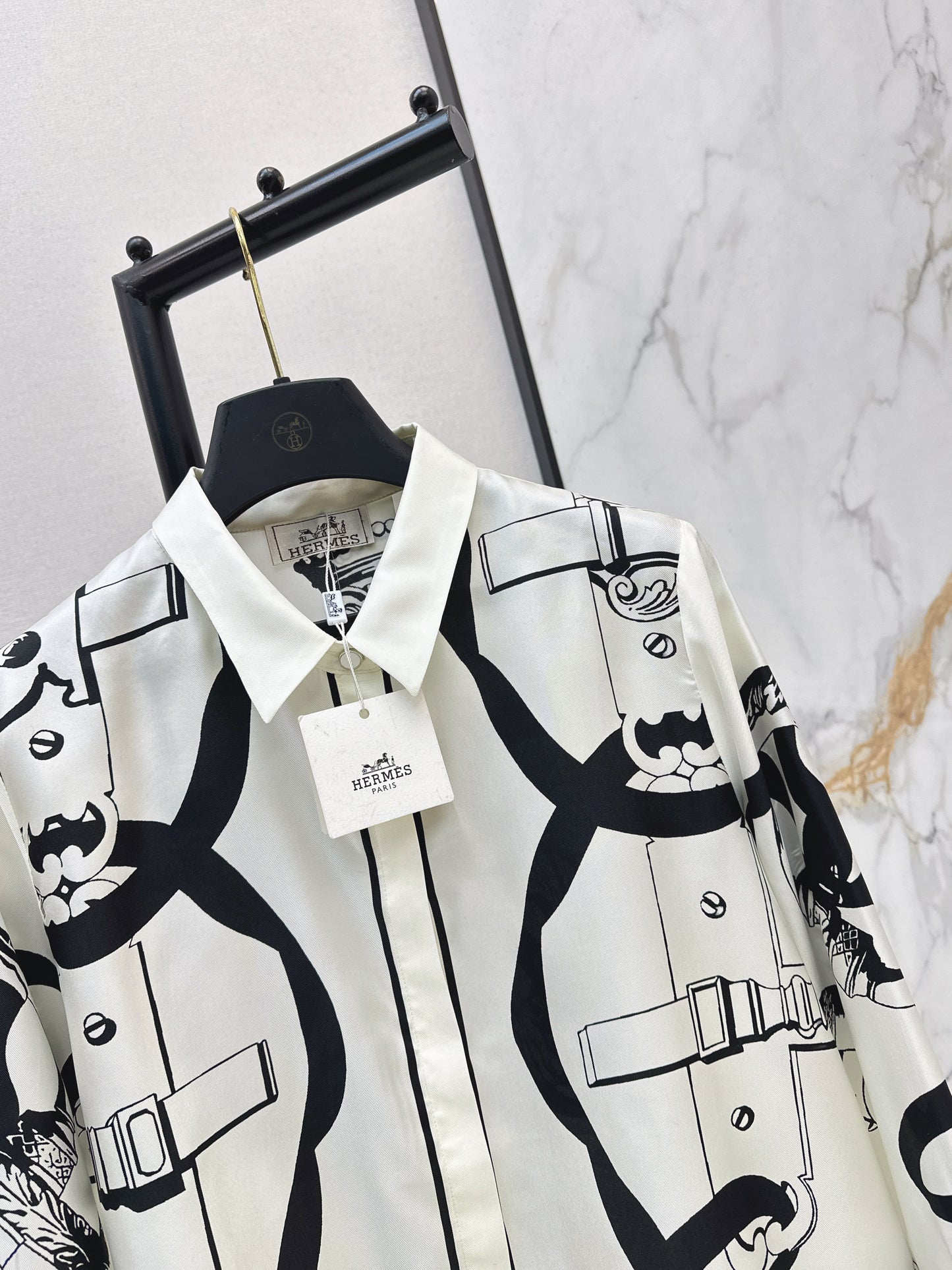 Herm NEW print silk shirts