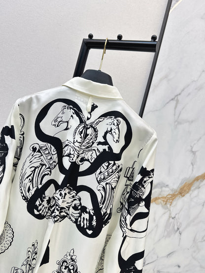 Herm NEW print silk shirts