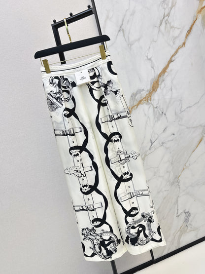 Herm NEW print silk pants