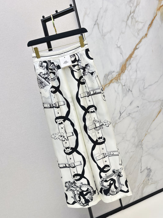Herm NEW print silk pants