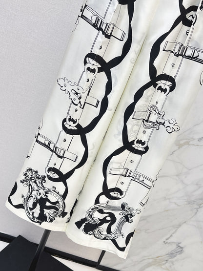 Herm NEW print silk pants