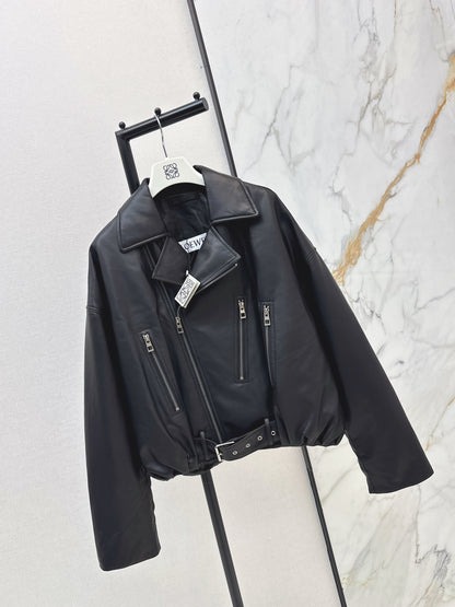 Loe NEW leather down jacket