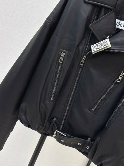 Loe NEW leather down jacket