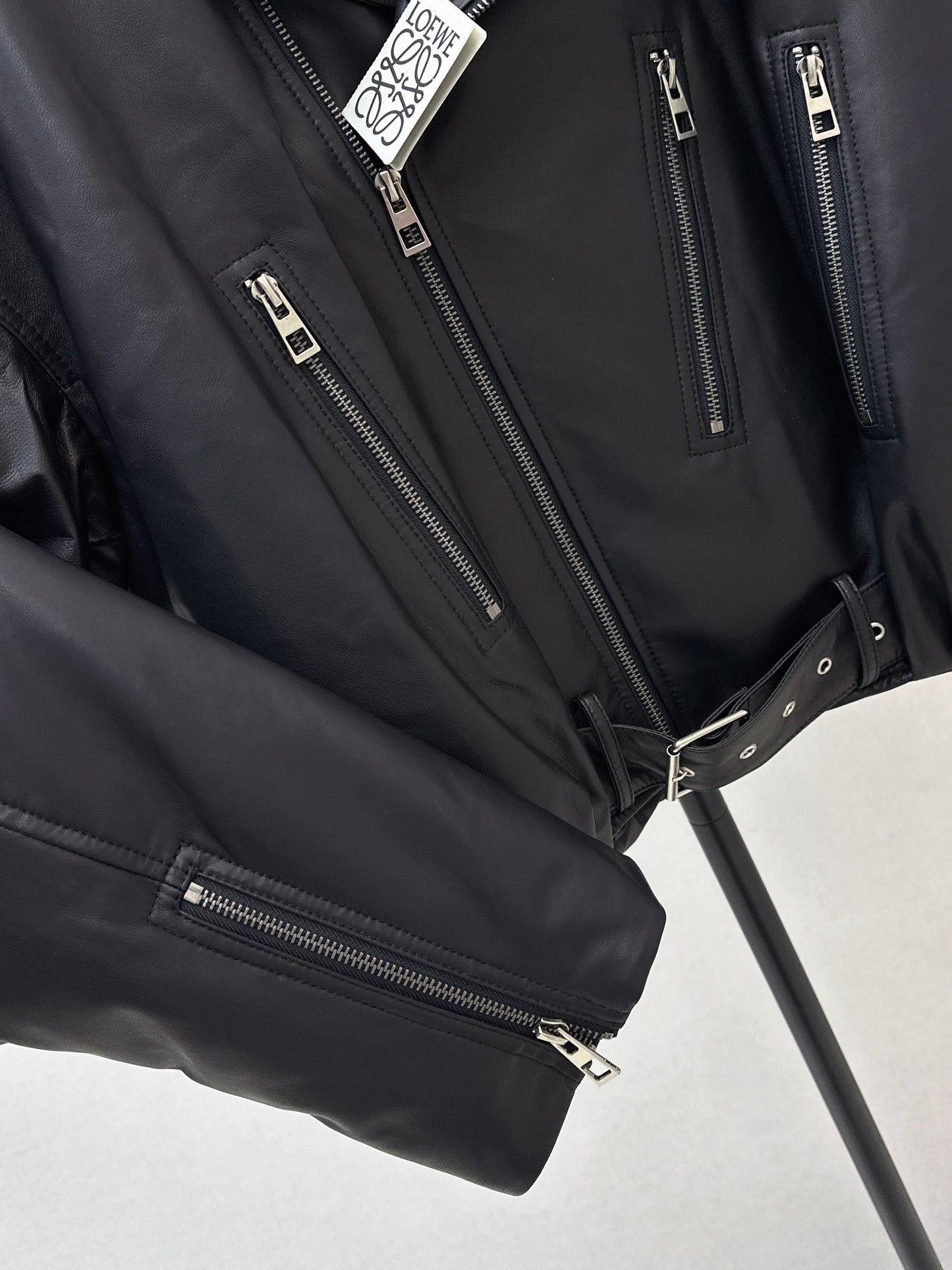 Loe NEW leather down jacket