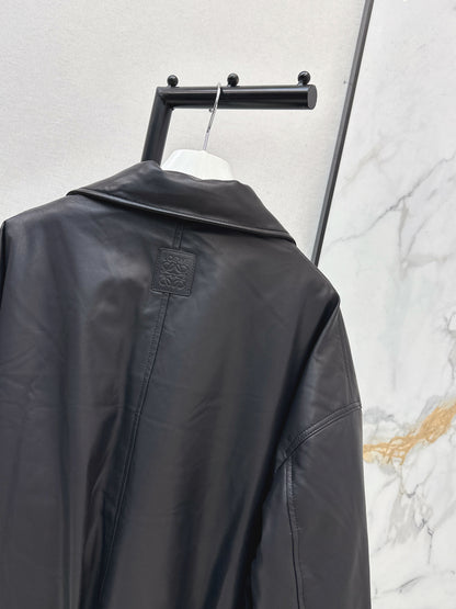 Loe NEW leather down jacket