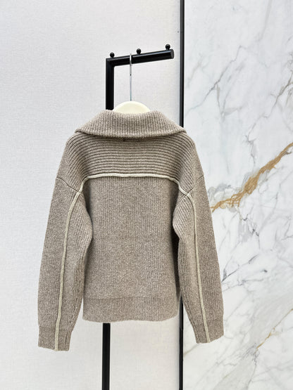 Brun NEW zip-up sweater