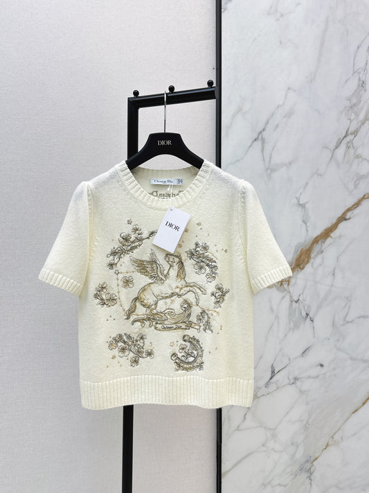 CD NEW embroidery cashmere sweater