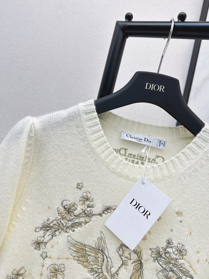 CD NEW embroidery cashmere sweater