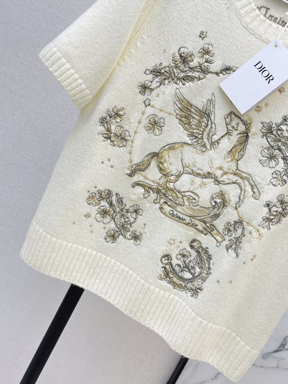 CD NEW embroidery cashmere sweater