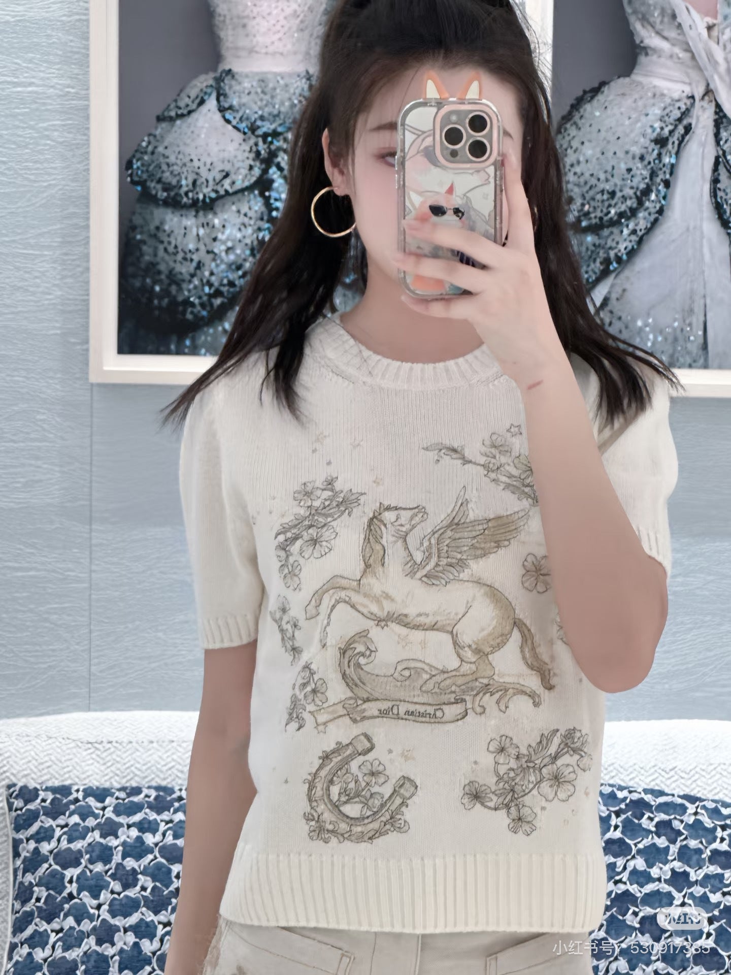 CD NEW embroidery cashmere sweater