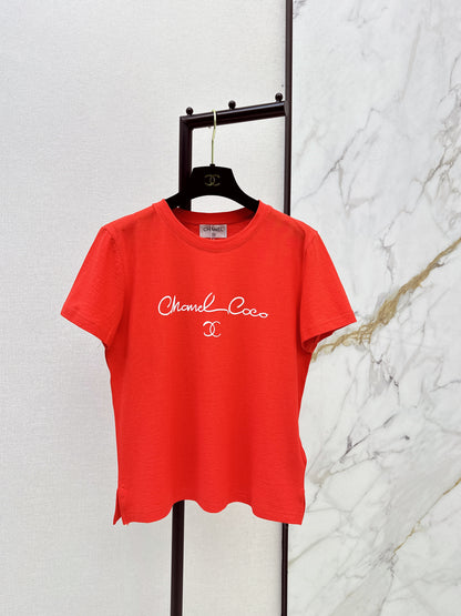 Chan NEW contrast lettering t-shirt