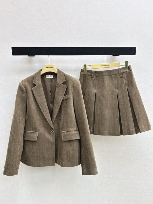 Miu NEW suit jacket pleated skirts