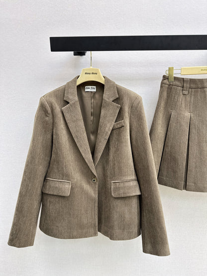 Miu NEW suit jacket pleated skirts