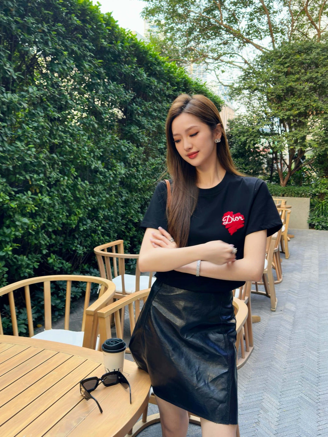 CD NEW heart print t-shirt