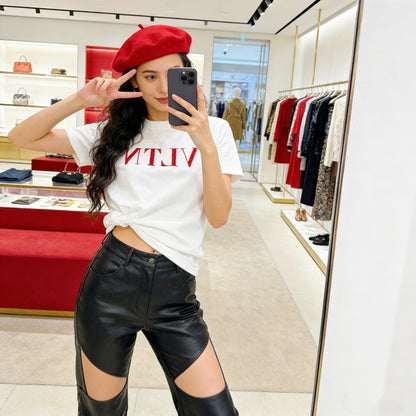 Vlen NEW heart print t-shirt