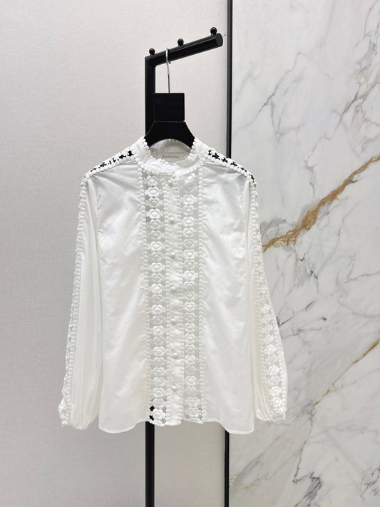 Zimm NEW  contract lace trim shirts