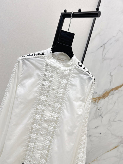 Zimm NEW  contract lace trim shirts