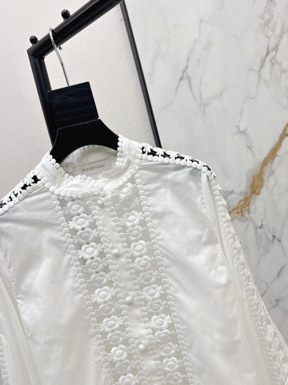 Zimm NEW  contract lace trim shirts