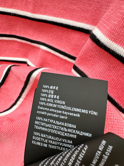 Miu NEW stripe polo knit sweater