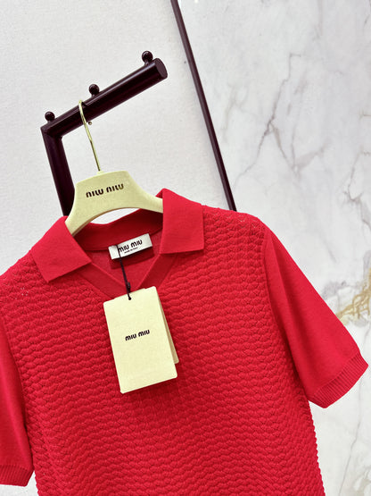 Miu NEW Knitted polo shirts