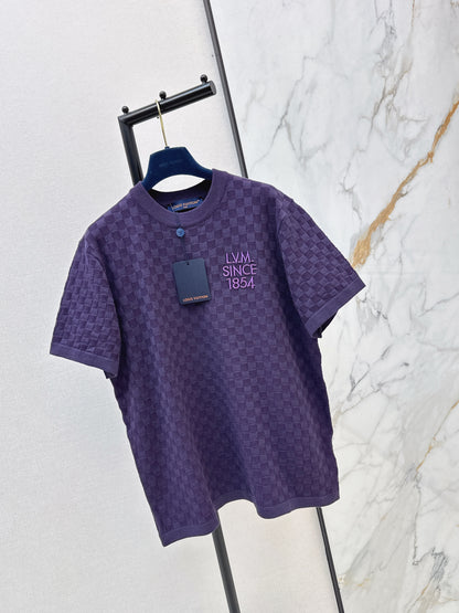 Louis NEW check embroidery t-shirt