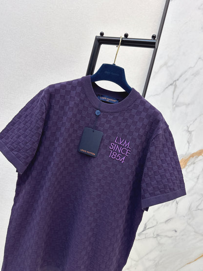 Louis NEW check embroidery t-shirt