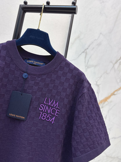 Louis NEW check embroidery t-shirt