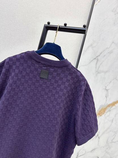 Louis NEW check embroidery t-shirt